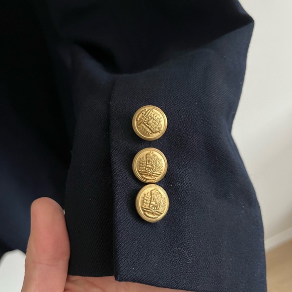 Talbots Navy Blue Wool Coat | Size Large - Picture 4 of 6